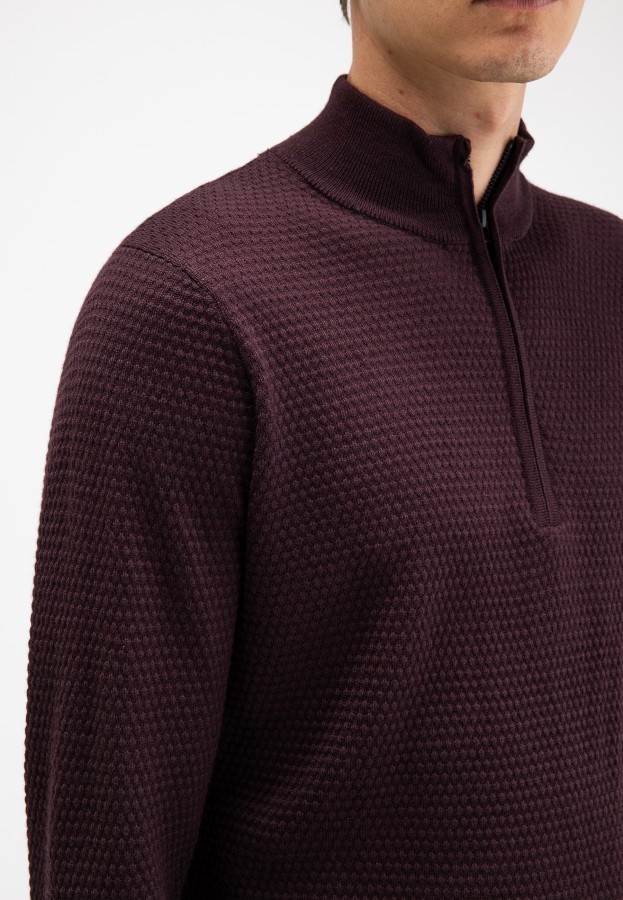 Afbeelding van Structure Half Zip M2626027 - Pasha Purple 845 Heren Trui - Butcher of Blue